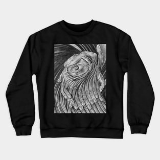 One eye and a thousand fingers Surreal Crewneck Sweatshirt